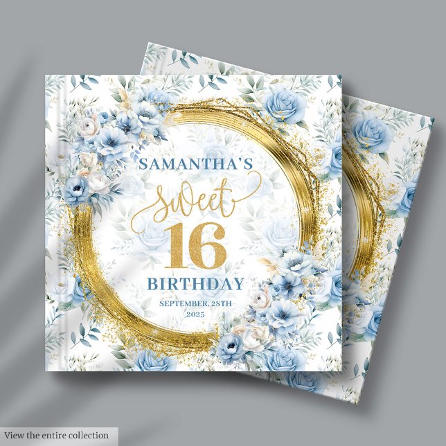 Chic Light Blue Sweet 16 Guest Memory Album Gift Guest Book (Chic Light Blue Sweet 16 Guest Memory Album Gift Guest Book)