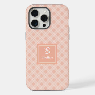 Chic Light Coral iPhone Case Minimalist Name Art