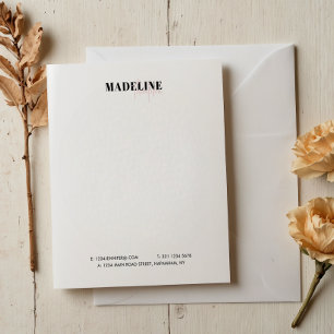 Chic Light Pink Girly Business Notepad