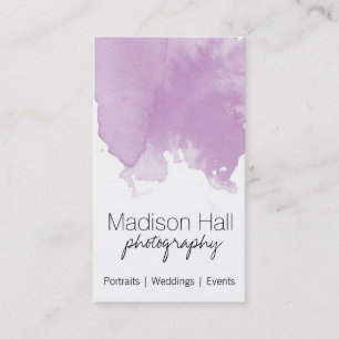 Chic Lilac Watercolor Business Card