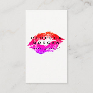 Chic Lipstick Kiss Business Card