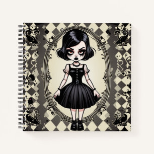 Chic Little Black Dress Vintage Fashion Diary Notebook