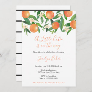 Chic Little Cutie Gender Neutral Baby Shower Party Invitation