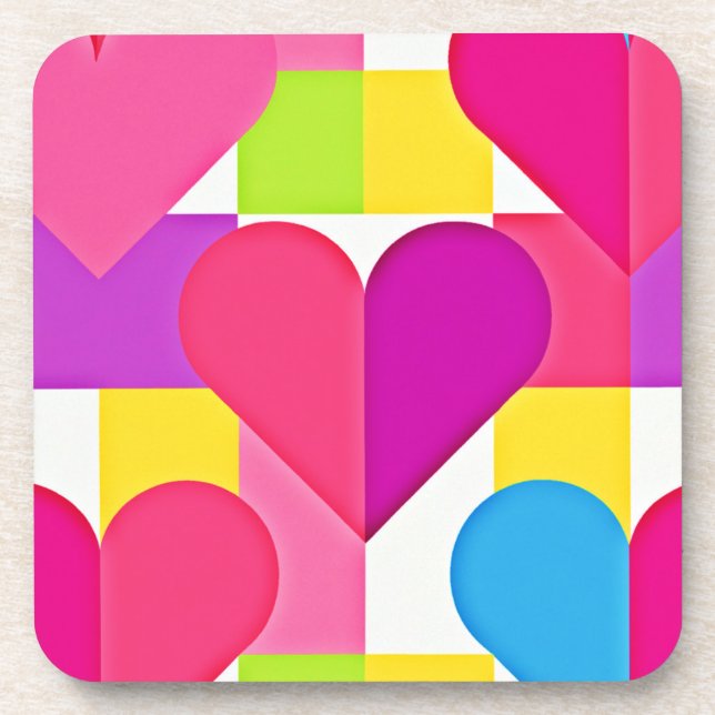 Chic Love Elegance: Romantic Bliss Coaster (Front)