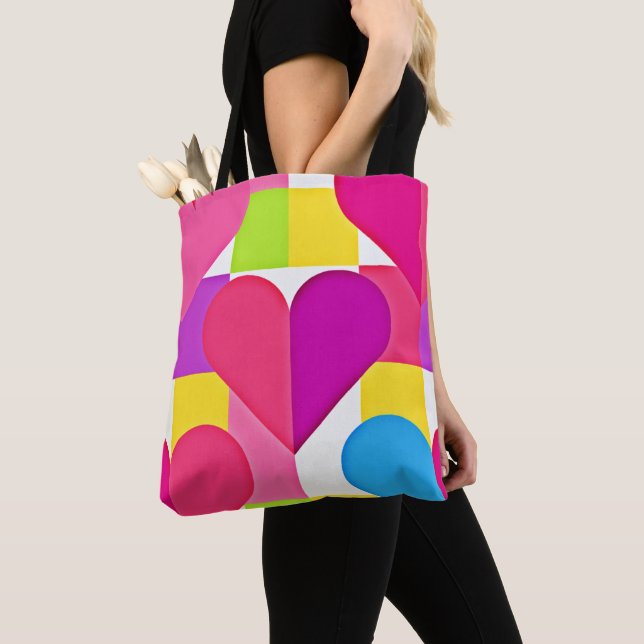 Chic Love Elegance: Romantic Bliss Tote Bag (Close Up)