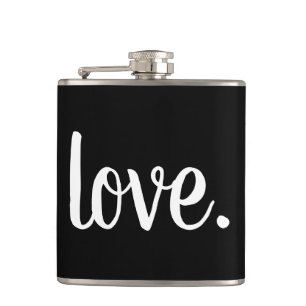 chic LOVE. script Hip Flask