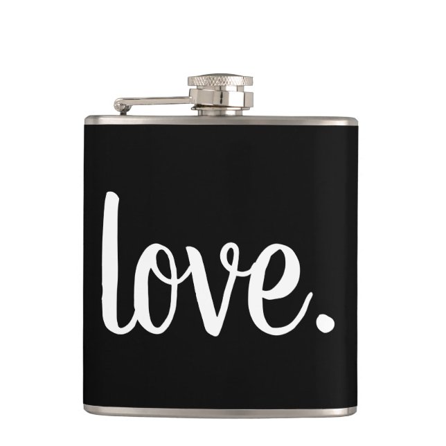 chic LOVE. script Hip Flask (Front)