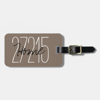 CHIC LUGGAGE/BAG TAG_ZIPCODE_502 SOFT BROWN LUGGAGE TAG