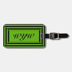 CHIC LUGGAGE/GIFT TAG_GEOMETRIC _2 74 GREEN LUGGAGE TAG