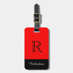 CHIC LUGGAGE TAG_BLACK/WHITE /RED TAG