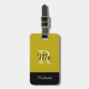 CHIC LUGGAGE TAG_"Mr" 191 GOLD/BLACK/WHITE Tag