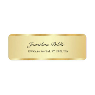 Chic Luxury Gold Glamour Template Return Address Label