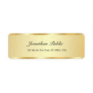 Chic Luxury Gold Glamour Template Return Address Return Address Label