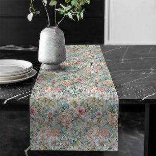 Chic Luxury Rococo-Inspired Intricate Motifs Long Table Runner