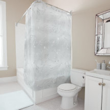 Chic Luxury White Silver Glitter Pattern