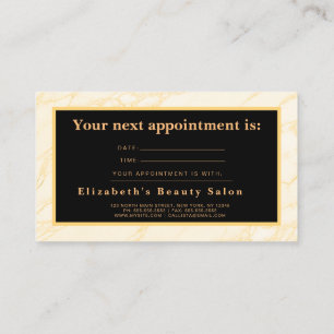 Chic Makeup  Artist Hair Salon Appointment Card