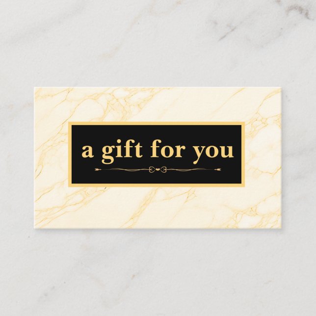 Chic Makeup Gold Artist Hair Salon Gift Card (Front)