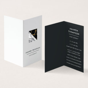 Chic Marble and Foil Geometric Business Card