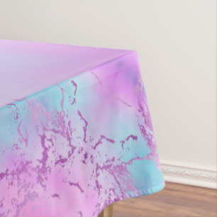 Chic Marble   Glitzy Glam Violet Purple Blue Ombre Tablecloth