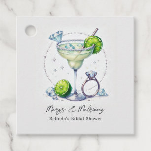 Chic Margaritas and Matrimony Bridal Shower Favour Tags