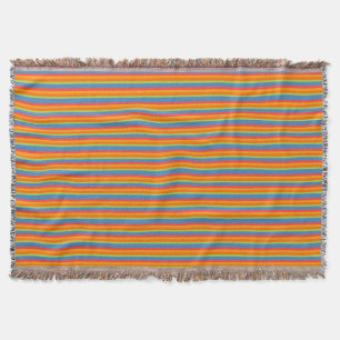 Chic Marigold Medley Striped Throw Blanket