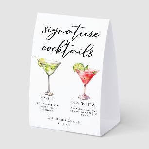 Chic Martini Cosmopolitan Signature Cocktails Menu