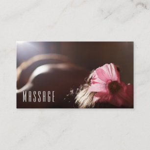 Chic Massage Therapy Business Cards