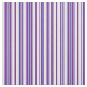 Chic Mauve Purple, Dark Blue White Striped Fabric