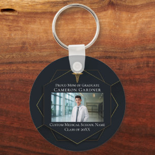 Chic Medical School Photo Graduation Parent Key Ring