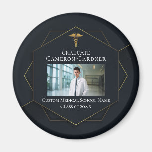 Chic Medical School Photo Graduation Party Magnet
