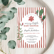 Chic Merry Little Charming Christmas Baby Shower