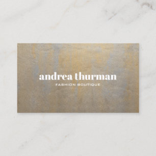 Chic Metallic Silver satin gold professional Business Card