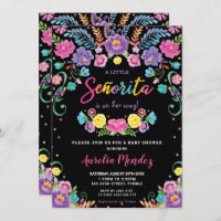 Chic Mexican Floral Señorita Baby Shower Girl 