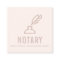 CHIC MINIMAL PINK BLUSH FEATHER NIB INKPOT NOTARY