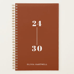 Chic Minimal Terracotta Typography Weekly Monthly Planner