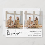 Chic Minimalist 2 Family Photo Christmas Holiday Card<br><div class="desc">Chic Minimalist 2 Family Photo Christmas Holiday Card.</div>