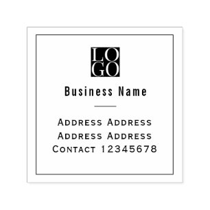 Chic Minimalist Business Logo Self-inking Stamp
