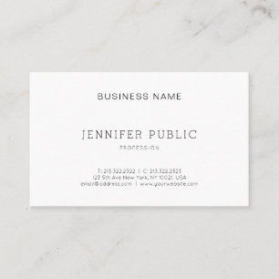 Chic Minimalist Design Modern Professional Plain Business Card