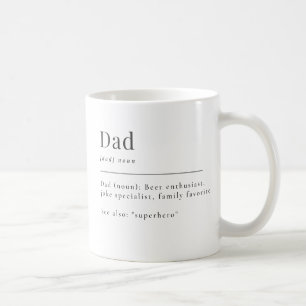 Chic Minimalist Dictionary Definition Dad Coffee Mug