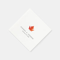 Chic Minimalist Fall Maple Leaf Wedding