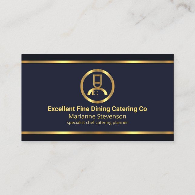 Chic Minimalist Faux Gold Lines Business Card (Front)