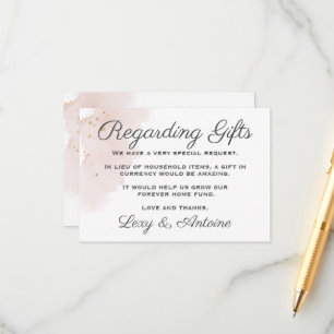 Chic Minimalist Mauve Gold Wedding Gifts Enclosure