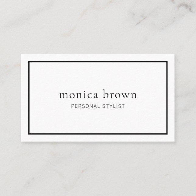 Chic Minimalist Modern Business Card (Front)