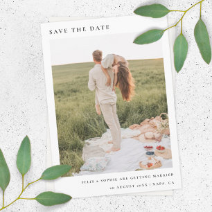 Chic Minimalist   Modern Simple Photo Wedding Save The Date