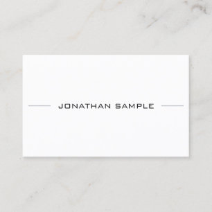 Chic Minimalist Modern Smooth Professional Plain Business Card