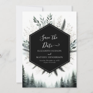 Chic Minimalist Mountain Wedding Save The Date