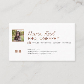 Chic, Minimalist Photography Business Card