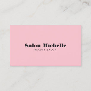 Chic Minimalist Pink Boutique Salon Business Card