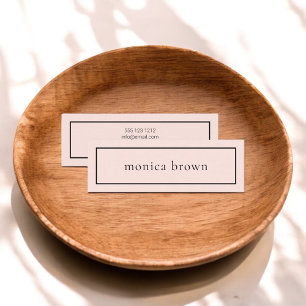 Chic Minimalist Professional Blush Pink Mini Business Card