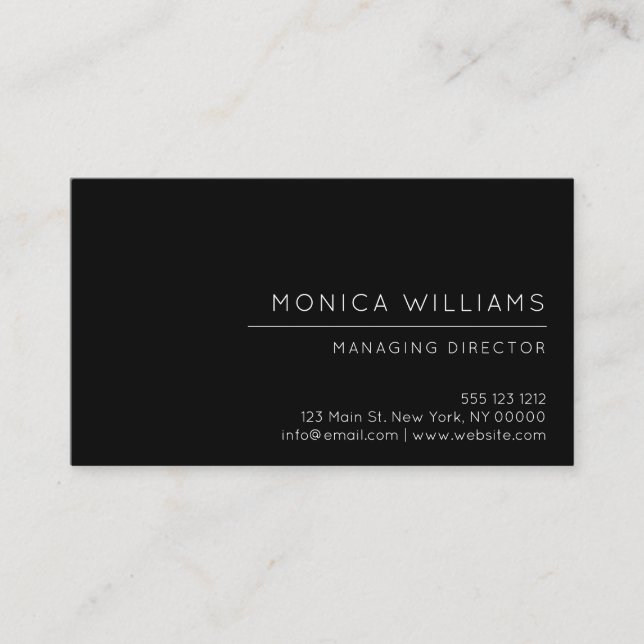 Chic Minimalist Professional Business Card (Front)